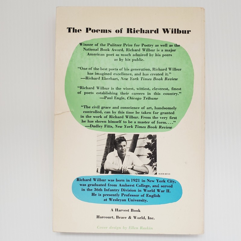 The Poems of Richard Wilbur Paperback Book Vintage Poetry gallery