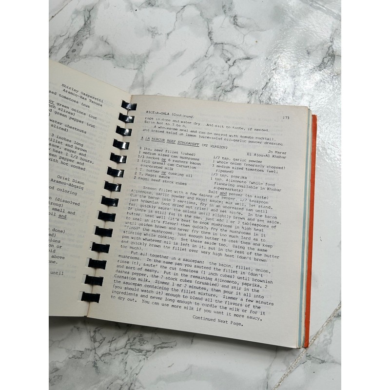 Al Hasa Saudi Arabia Cookbook 1976 Vintage Aramco Community Recipes Orange Rare gallery