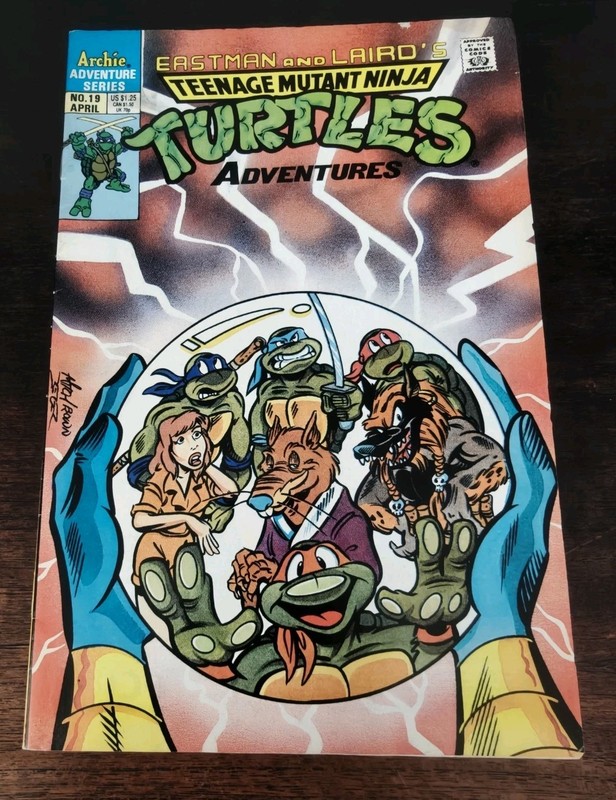 Teenage Mutant Ninja Turtles adventures#19 1990 Key issue 🔑Archie comics 🐢🐢🔥