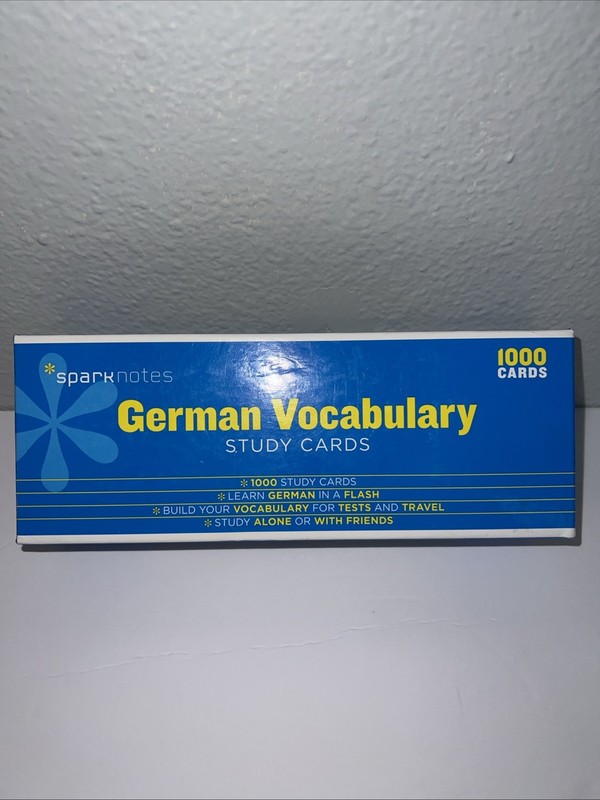 German Vocabulary SparkNotes Study Cards: SparkNotes Editors Cards
