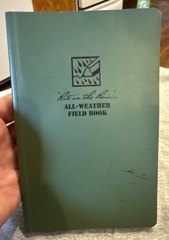 NEW Rite in the Rain All Weather Field Book No. 980, GREEN