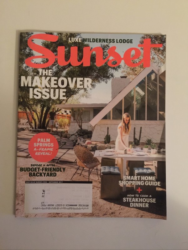 Sunset Magazine September 2017 2010’s Lifestyle Travel Recipes Gardening Ads