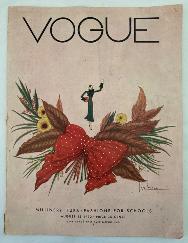 1932 VOGUE August Lepape Millinery Huene Lanvin Mainbocher Steichen South Seas