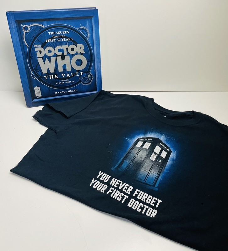 DOCTOR WHO: THE VAULT TREASURES FROM THE FIRST 50 YEARS by MARCUS HEARN & SHIRT