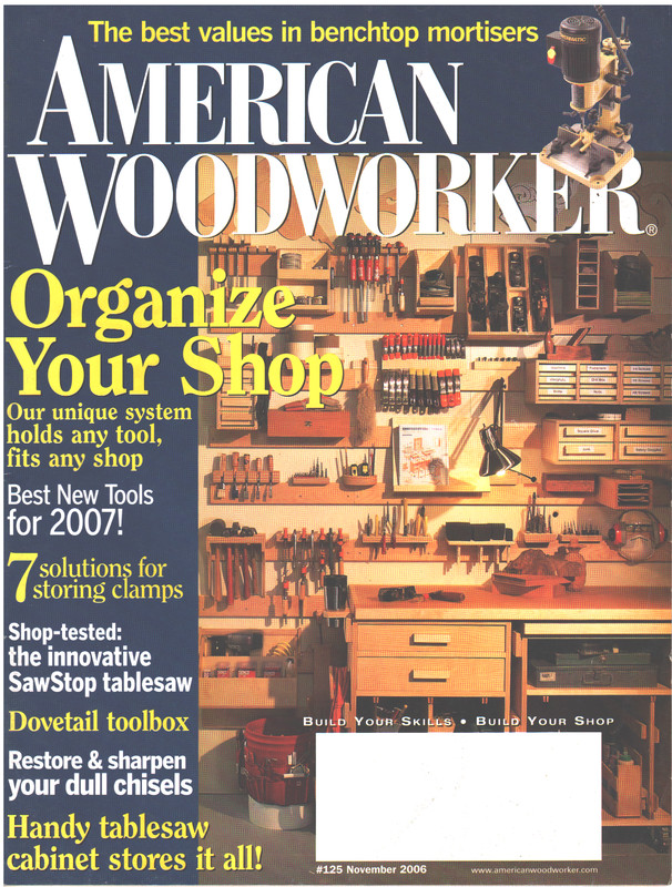 AMERICAN WOODWORKER Magazine November 2006 #125 Organize Your Shop Toolbox