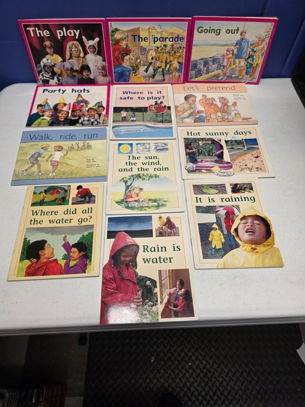 Lot of 12 – Rigby PM Plus Books Magenta Red Yellow Levels – Homeschool Reading