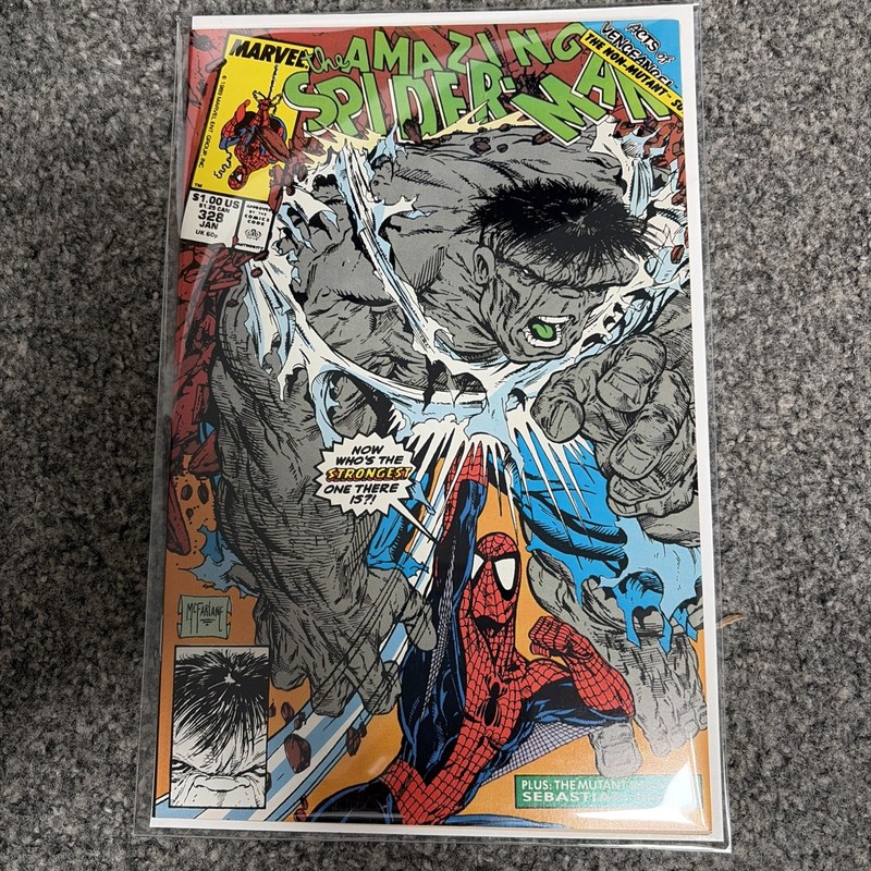 Amazing Spider-Man #328 NM Last McFarlane Issue Marvel Comics 1990 Vs. Hulk