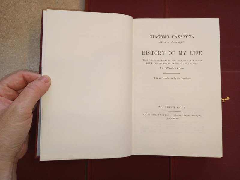 Giacomo Casanova History Of My Life 6 Vol. set 1966 First Edition Thus English gallery