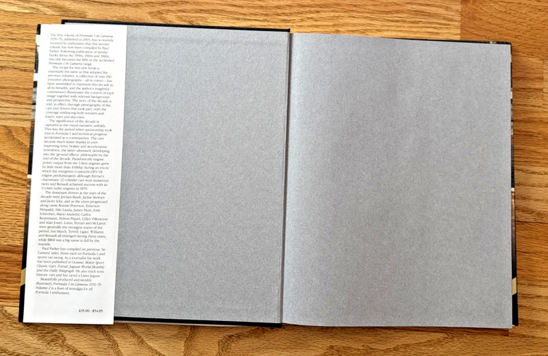 Formula 1 In Camera 1970-79 Vol 2 Paul Parker Hardcover F1 Racing Book gallery