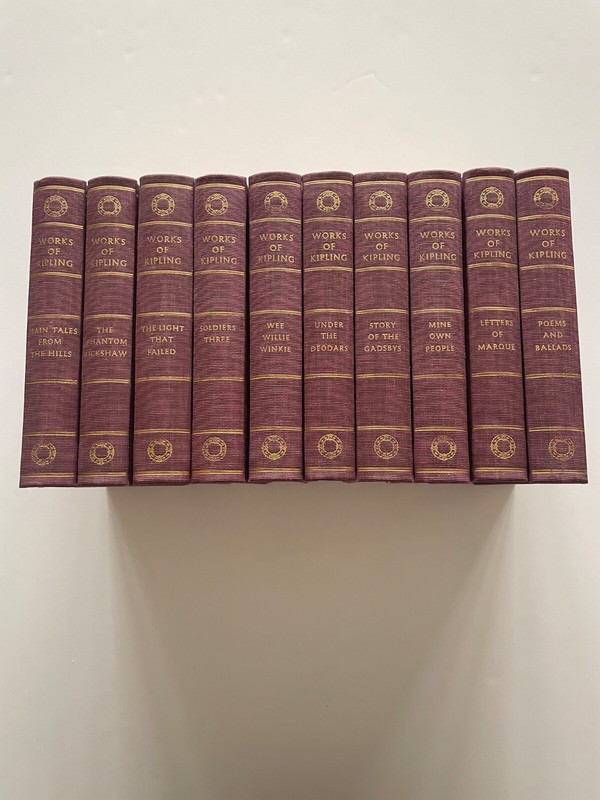 Works of Kipling Full Set 1909 The Edinburgh Society