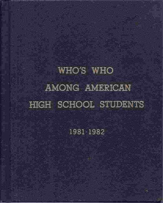 Who’s Who Among American High School Students 1981-82