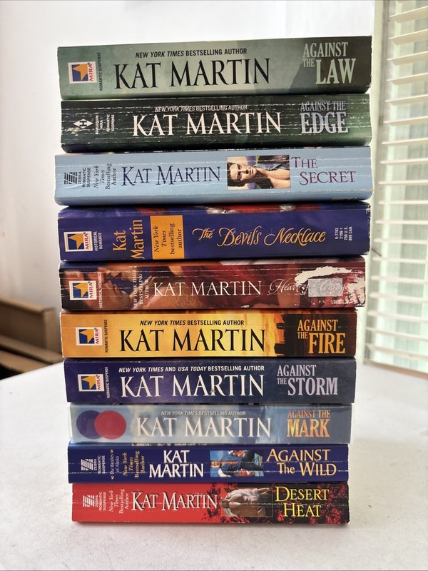 Lot of 10 – Kat Martin – 2 Hist. Romance & 8 Romantic Suspense – Free Shipping