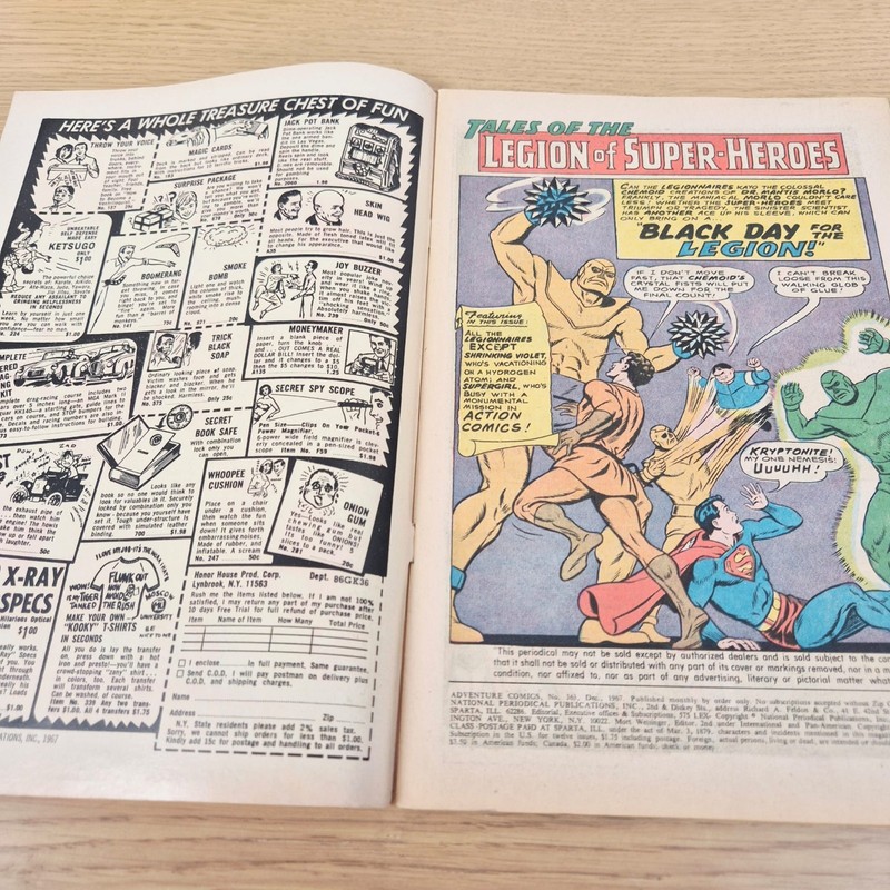 VTG Adventure Comics #363 Black Day for the Legion DC Comics Dec 1967 Comic Book gallery