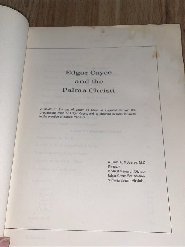 Edgar Cayce and the Palma Christi William A.McGarey 7th Print 1975 Hard To Find gallery