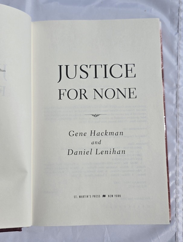 Justice for None 1st Edition by Gene Hackman & Daniel Lenihan WW1 Depression Era gallery