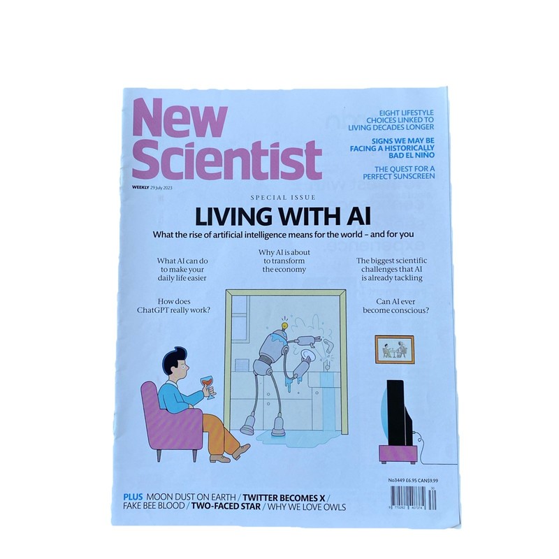 New Scientist Magazine 29th July 2023 Living with AI ChatGPT No. 3449
