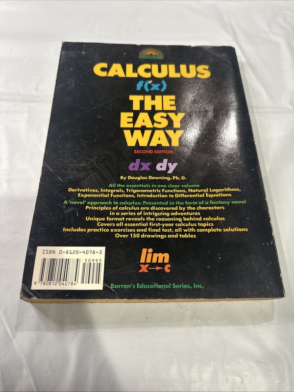 Calculus the Easy Way Paperback Douglas D. Downing gallery