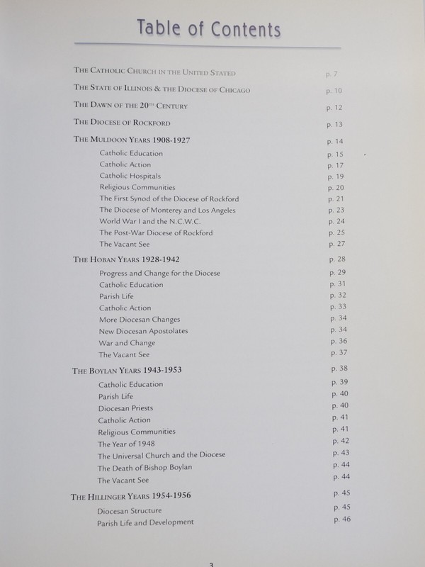 Rockford IL Catholic Diocese Centennial History 1908 - 2008 HC 376 Pages OOP gallery