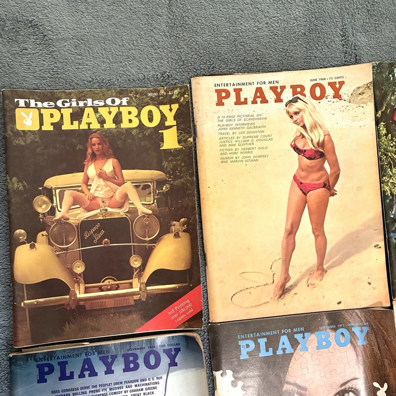 Vintage 1970's Playboy Magazine with Centerfold Lot of 14 gallery