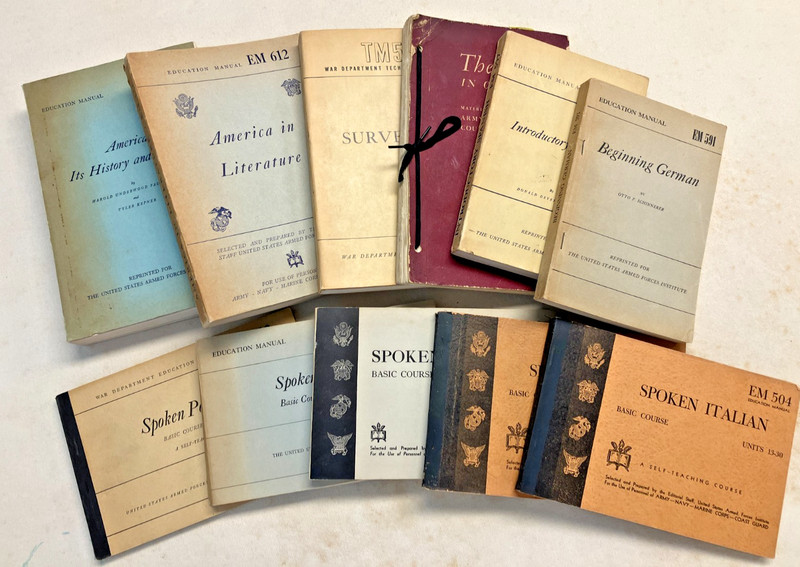 War Department Manuals (Technical & Educational) 1940s – 11 in Total