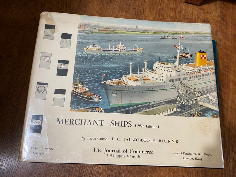 MERCHANT SHIPS TALBOT-BOOTH BOOK SHIPPING HISTORY IDENTIFICATION