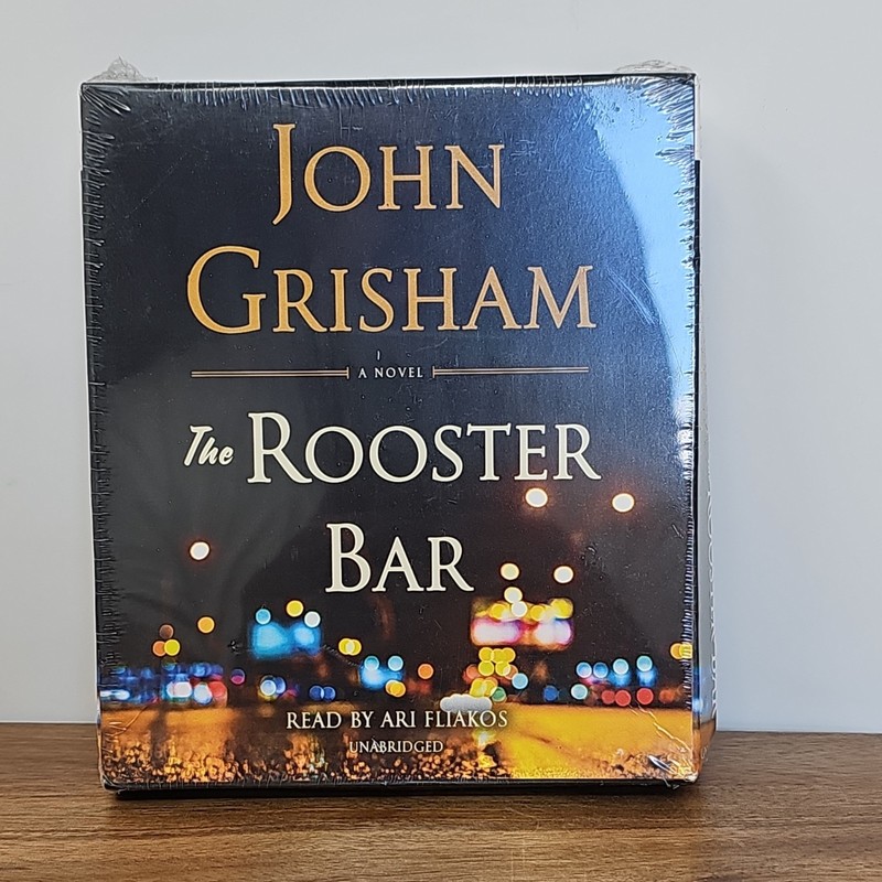John Grisham The Rooster Bar Unabridged Audiobook CD, Ari Fliakos 10.5h