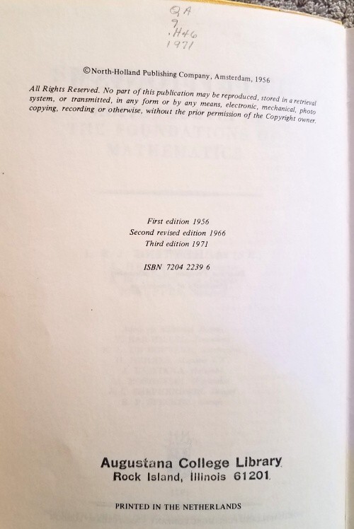 Intuitionism: An Introduction - Third Revised Edition gallery