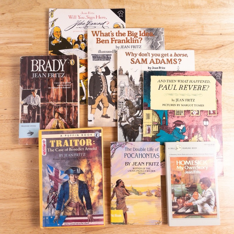 8 Jean Fritz Lot Revere Pocahontas Homesick Traitor Brady History Fiction & Biog