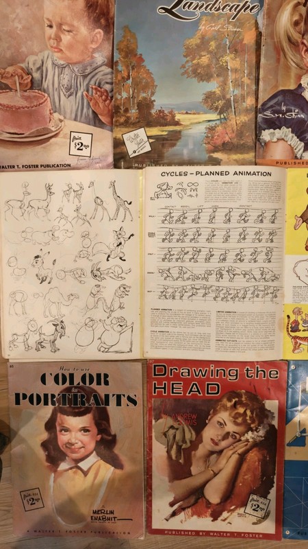 Vintage Lot of 9 WALTER T. FOSTER How To Draw & Paint Instructional Art Books gallery