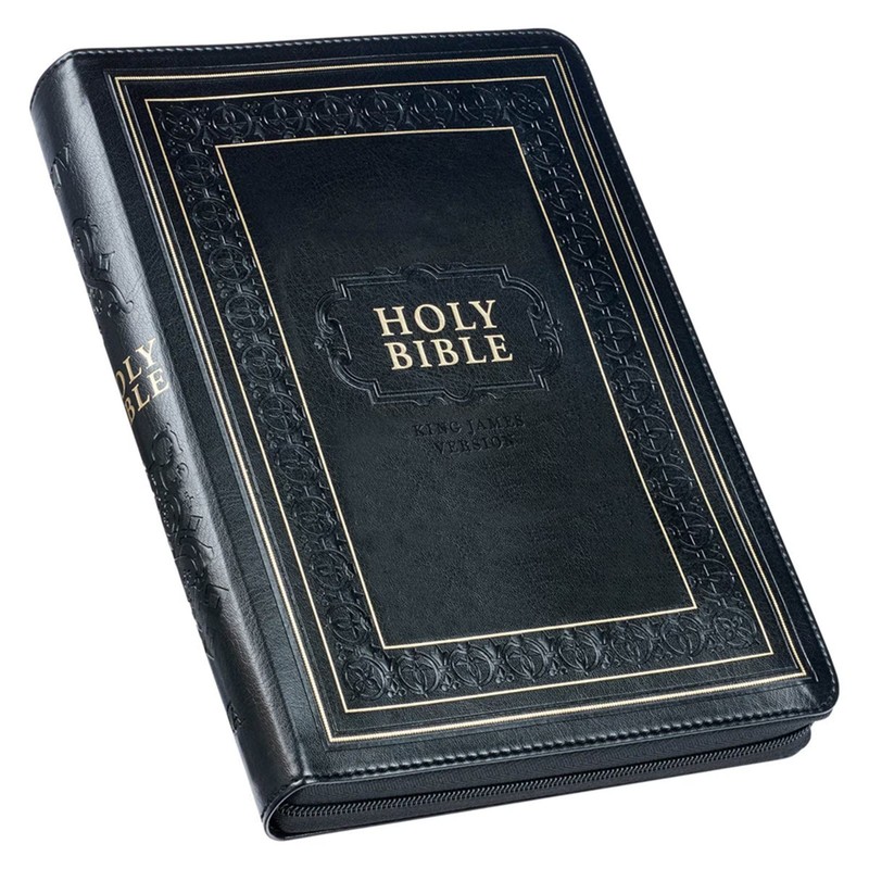 KJV Giant Print Bible Black with Zipper Faux Leather BRAND NEW in Shrink Wrap!!! gallery