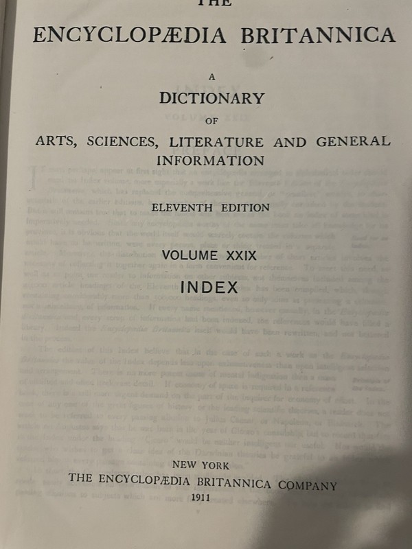 Encyclopaedia Britannica Eleventh Ed Vol 1-29 Leather 1911 Reference