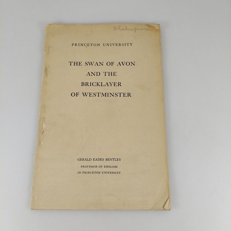 The Swan Of Avon And The Bricklayer Of Westminster Gerald Eades Bentley 1946 PB