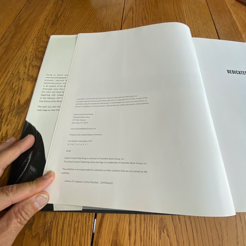 Lady Gaga Terry Richardson Coffee Table Book Hardcover 2011 First Edition gallery