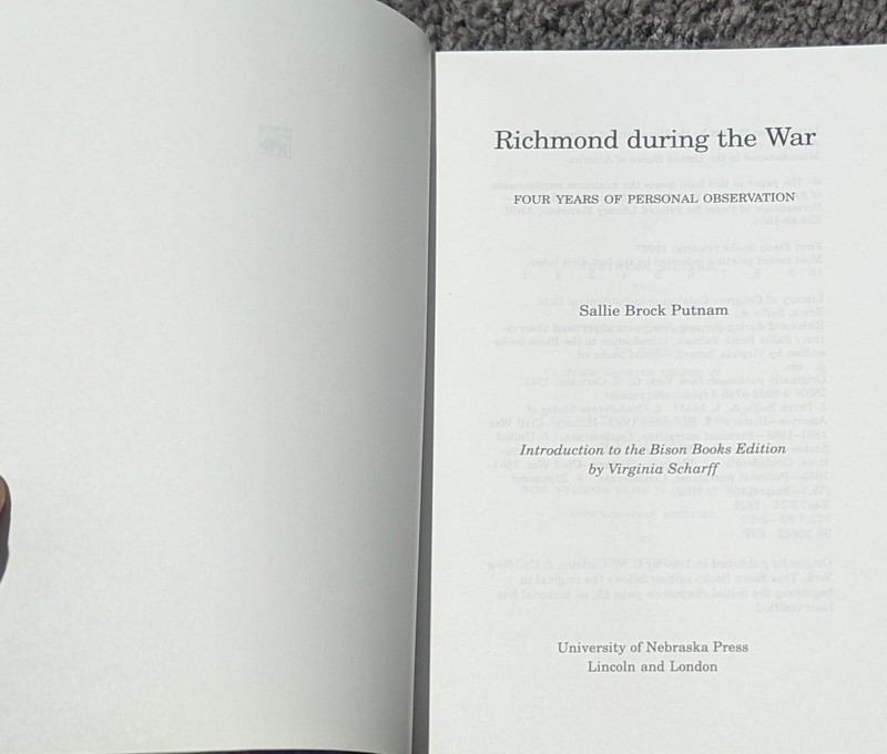 Richmond During the War: Four Years of Personal Observation by Putnam: Used gallery