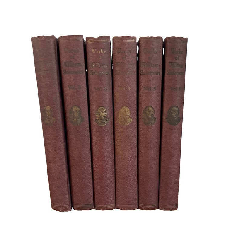 The Works of William Shakespeare 1934 Clowes Edition in 6 hardcover volumes