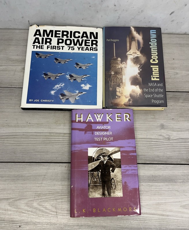 Lot Of 3 Plane& Shuttle Books, Final Countdown, American Air Power, Hawker H.C.