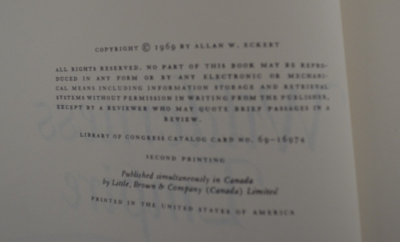 BOOK "WILDERNESS EMPIRE" ALLAN W. ECKERT HB/DC VINTAGE 1969 gallery