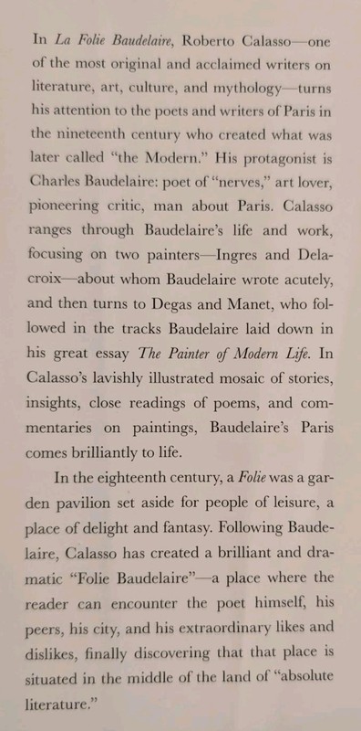 La Folie Baudelaire by Calasso, Roberto gallery