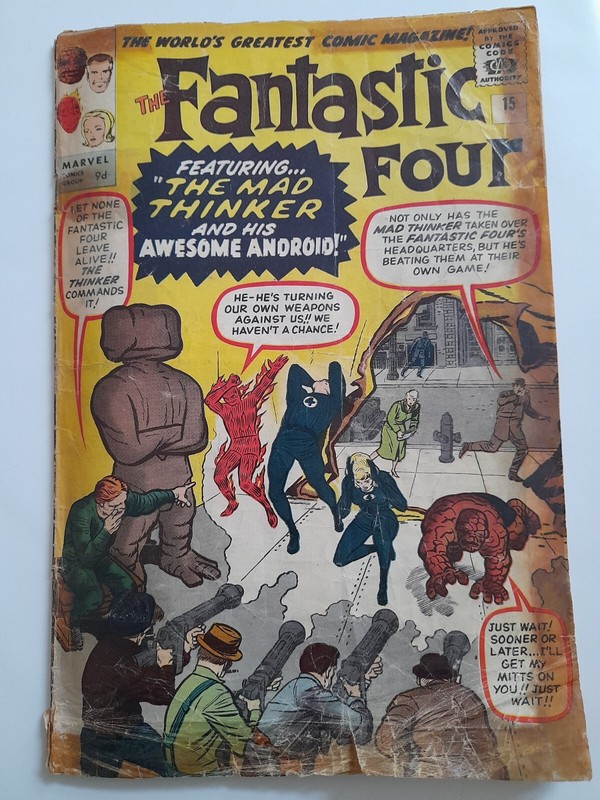 Fantastic Four #15 June 1963 Fair/Good 1.5 1st appearance of the Mad Thinker