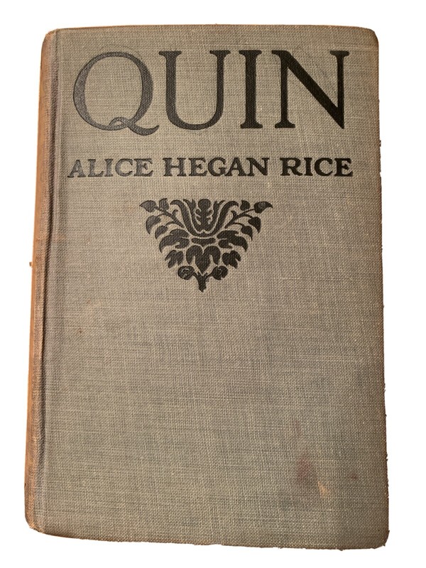 Vintage Quin by Alice Hegan Rice 1921 Hardcover Original Novel Collectors