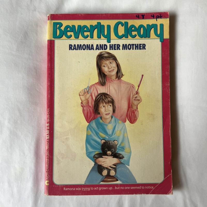 Beverly Cleary Ramona & Her Mother Avon Camelot Books 90’s Paperback Easy Read