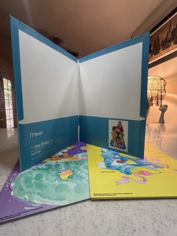 Care Bears Mead folders lot of 3 Care bear Cousins 1985 Unused Excellent Conditi gallery