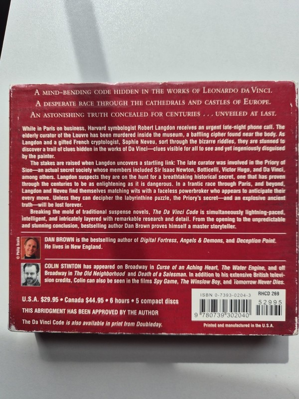 Audio Books On CD The Davinci Code/The Client/The Vanished Man/Garden Of Beasts gallery