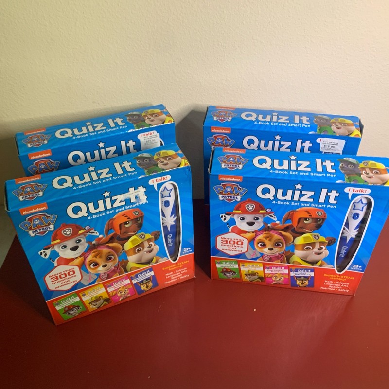PAW Patrol Chase, Skye, Marshall and More! â Quiz it Pen 4-Book Set X4