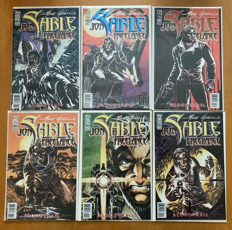 JON SABLE FREELANCE BLOODTRAIL #1-6 B&B COMPLETE SET (IDW 2005) MIKE GRELL
