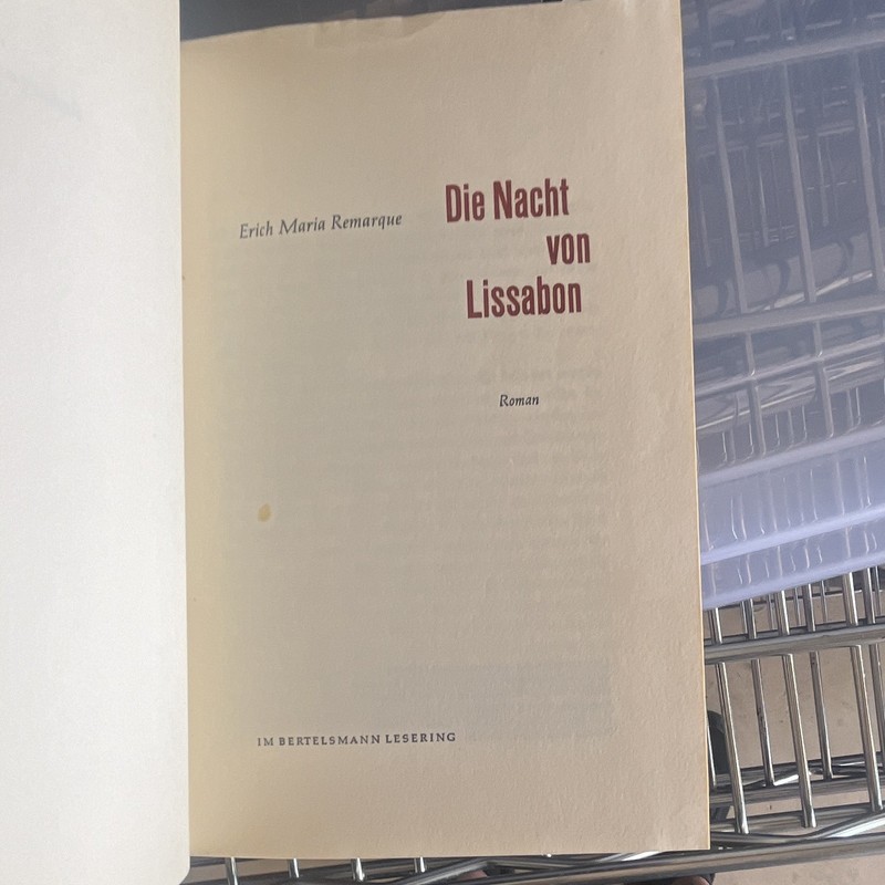 Erich Maria Remarque Die Nacht von Lissabon Hardcover German 1971 Bertelsmann gallery