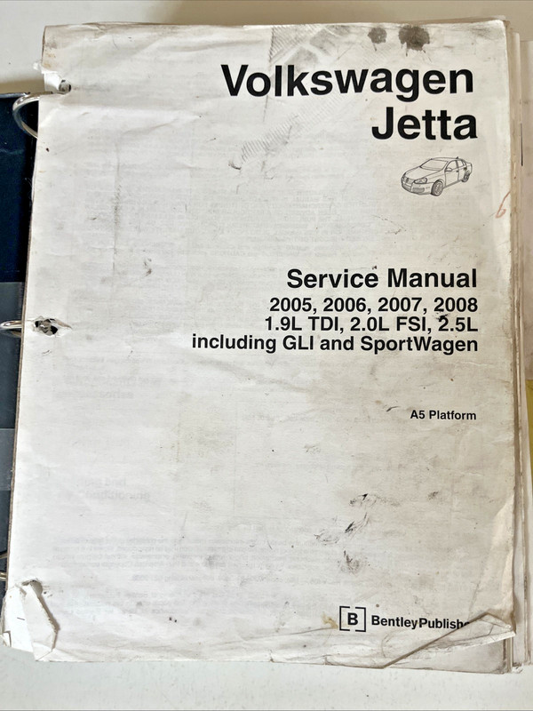 Volkswagen Jetta (A5) Service Manual 2005 - 2008: 1. 9L TDI, 2. 0L FSI, 2. 5L gallery