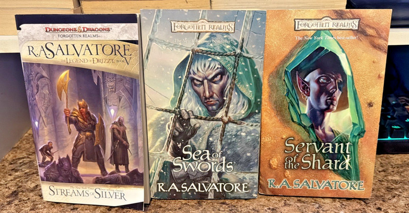Lot of 12 Forgotten Realms Legend of Drizzt Books Vintage Fantasy R.A. Salvatore gallery