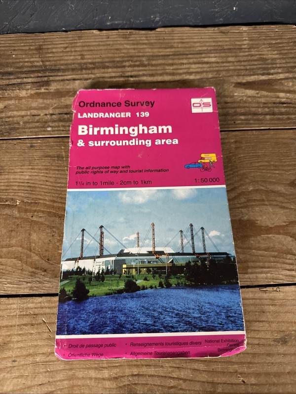 OS Landranger Map 139 Birmingham And Surrounding Area 1¼inches to 1 mile