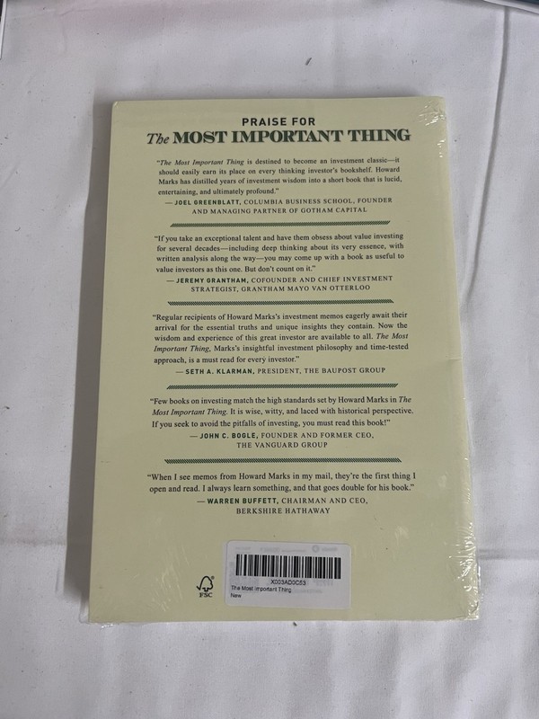 The Most Important Thing: Uncommon Sense by Howard PAPERBACK gallery